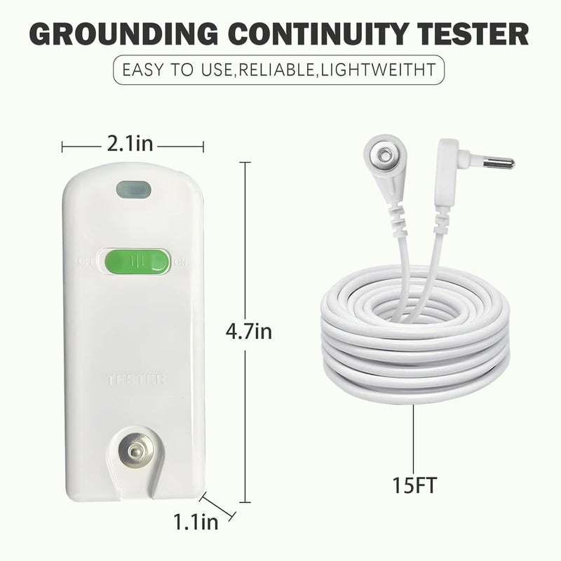 NHIDKU Grounding Tester with Grounding Wire (White) - Image 3